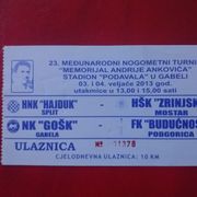 Hajduk Andrija Ankovic memorijal ulaznica