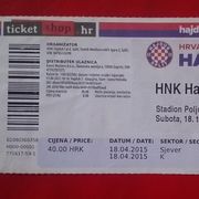 Hajduk -Rijeka  2015 ulaznica
