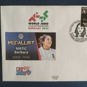 Hrvatska 2021 Barbara Matić Judo zlatna medalja svjetsko prvenstvo kuverta