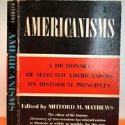 Americanisms a dictionary of selected americanisms - Mitford Mathews