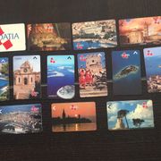 Set hrvatskim magnetnih kartica iz 1992 godine (13 komada)