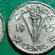 Canada 5 cents, 1945 ***/