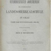 LANDES-OBERREALSCHULE  IN GRAZ / Studienjahr 1894/95.