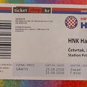 Hajduk-Makabi ulaznica 2016 g.