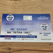 Ulaznica NK Zadar-NK Istra 1/4 finala kupa