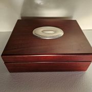 Drvena kutija sa poklopcem od 925 srebra☆