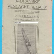JADRANSKE VESLAČKE REGATE - ŠIBENIK 1934 stari program * Veslački klub Krka