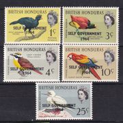 Britanski Honduras 1964 - Mi.br. 179/183, razne ptice, MNH serija - (PTI)