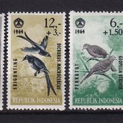 Indonezija 1965 - Mi.br. 460/464, razne ptice, MNH serija - (PTI)