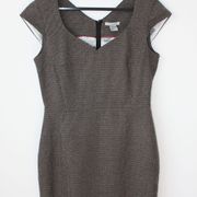 H&M haljina crno-sivo-smeđe boje/uzorak, vel. 38