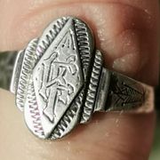 Bidermajer srebrni prsten