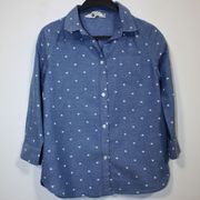 H&M košulja plave boje/print srčeka, vel. 104