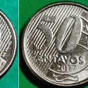 Brazil 50 centavos 1970 1994 2014 2017 ****/