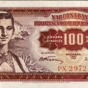 JUGOSLAVIJA 100 dinara 1955 UNC - SERIJA PX