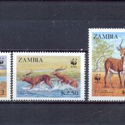 ZAMBIJA - MNH - WWF - ANTILOPE - MI.BR.438/41 - KC = 9,50 €