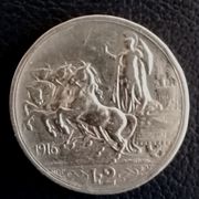 ITALY/ 2 LIRE/ 1916.g./ Vittorio Emanuele III/ srebro .835