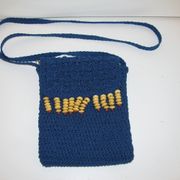 Torbica pletena-plava, manja. 14 X 18 cm