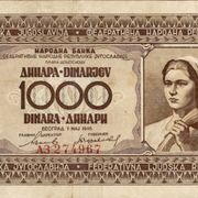 1000 DINARA 1946g.