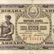 100 DINARA 1946