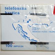 HRVATSKA TELEFONSKA KARTICA KRAŠ 1993, 1VT, DRUGO IZDANJE, NEKORIŠTENA