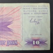 10 dinara Bosna i Hercegovina  izdanje 1992.-1993.