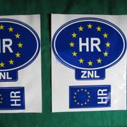 Naljepnice za automobil HR-EU, par. Nekorišteno-LEX8