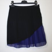 Naf Naf plisirana suknja crno-plave boje, vel. 34/XS
