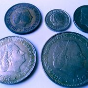 Nederland 5, 10 & 25 cents, 1 & 2.5 gulden, 1963-1982 godina