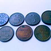 Nederland 5 cents, 9 različitih godina izdanja, 1964-1993