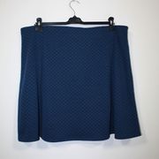 Yessica (C&A) suknja plave boje/crni uzorak, vel. XL/XXL