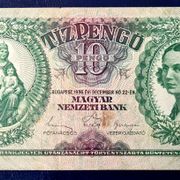 10 penga Mađarska  1926.-1927. izdanje  serija B sa  tri broja
