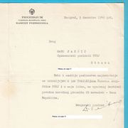 Dr. IVAN RIBAR - stari originalni potpis (autogram) iz 1949. godine RRR