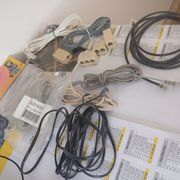 Veliki LOT telefonskih kablova i spojnica,slika