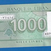 LIBAN 1000 LIVRES 2014   UNC