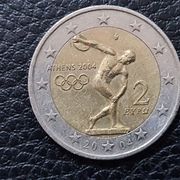2 eura komemorativna kovanica Grčka 2004. Olimpijske igre