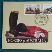 Australia fdc 1986,konji