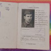 Vojna knjižica jna partizan,1944-46 g. Split