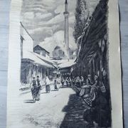 MILENKO D. GJURIĆ - antikvitet -  litografija iz 1923