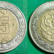 Mexico 5 pesos, 2007 2016 2018 2022 ***/