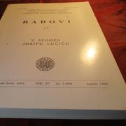 RADOVI Vol. 27, 404 str. Zavod za hrvatsku povijest, Zagreb 1994.