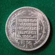 Švedska  5 kruna 1966 srebro