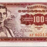 100 DINARA 1963 UNC