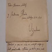 Pismo Senj - Ogulin, 1910.!