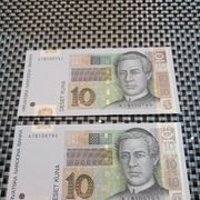10 kuna,Hrvatska,2001g/Rijeđe/2 komada u lotu/aunc