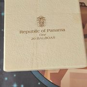 20 Balboa Panama Proof Rijetko UNC