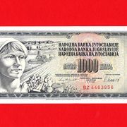 SFRJ 1000 Dinara, UNC