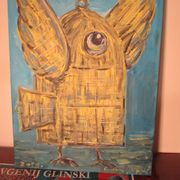 Evgenij GLINSKI - ĆIBA (Krletka-duša), akril na platnu iz 2019., 60 x 40 cm