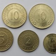 Jugoslavija 1 , 2 , 5 , 10 dinara FAO