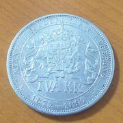 Švedska 2 krune 1897 srebro