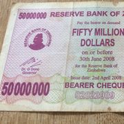 ZIMBABWE 50 miliona